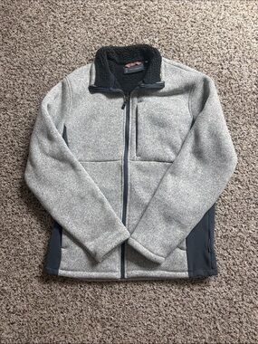 Free Country Black Sherpa Fleece Jacket with Red Accent Loop